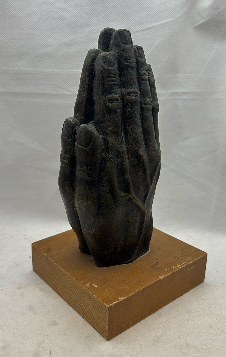 Heavy Vintage Bronze Praying Hands Sculpture 26 cm – 2.24 kg, Antiek en Kunst, Kunst | Beelden en Houtsnijwerken, Ophalen of Verzenden
