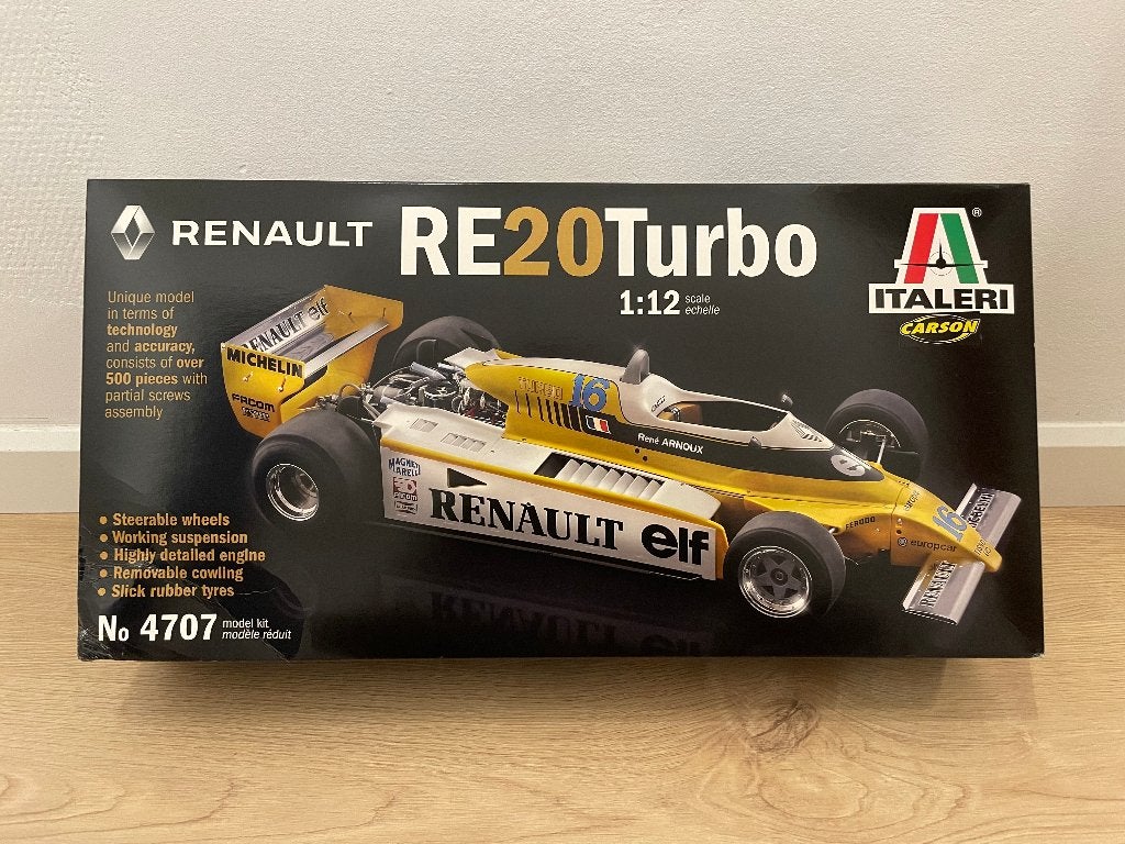 Italeri Renault RE20 Turbo #4707  1/12e, Voiture, Plus grand que 1:32, Comme neuf, Italeri