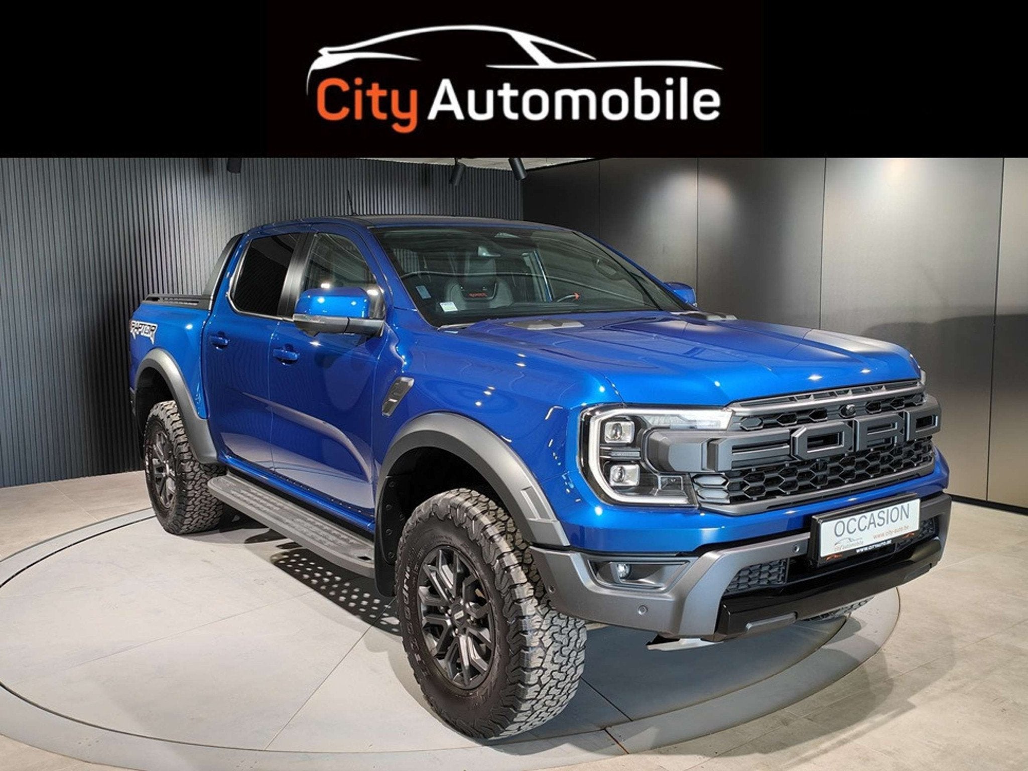 Ford Ranger RAPTOR 3.0 V6 ECOBOOST 4X4 CARPLAY CAMERA 360, Automaat, Blauw, Adaptive Cruise Control, Leder