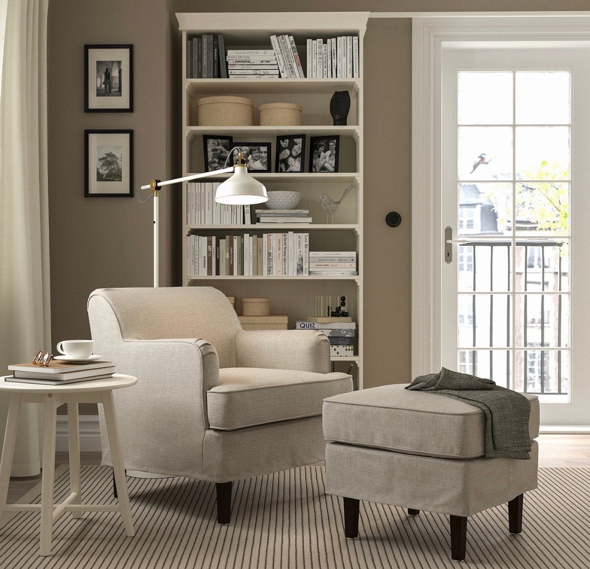 Pouf, repose-pieds beige clair NEUF !!!, Enlèvement, 50 à 75 cm, Bois, 50 à 75 cm