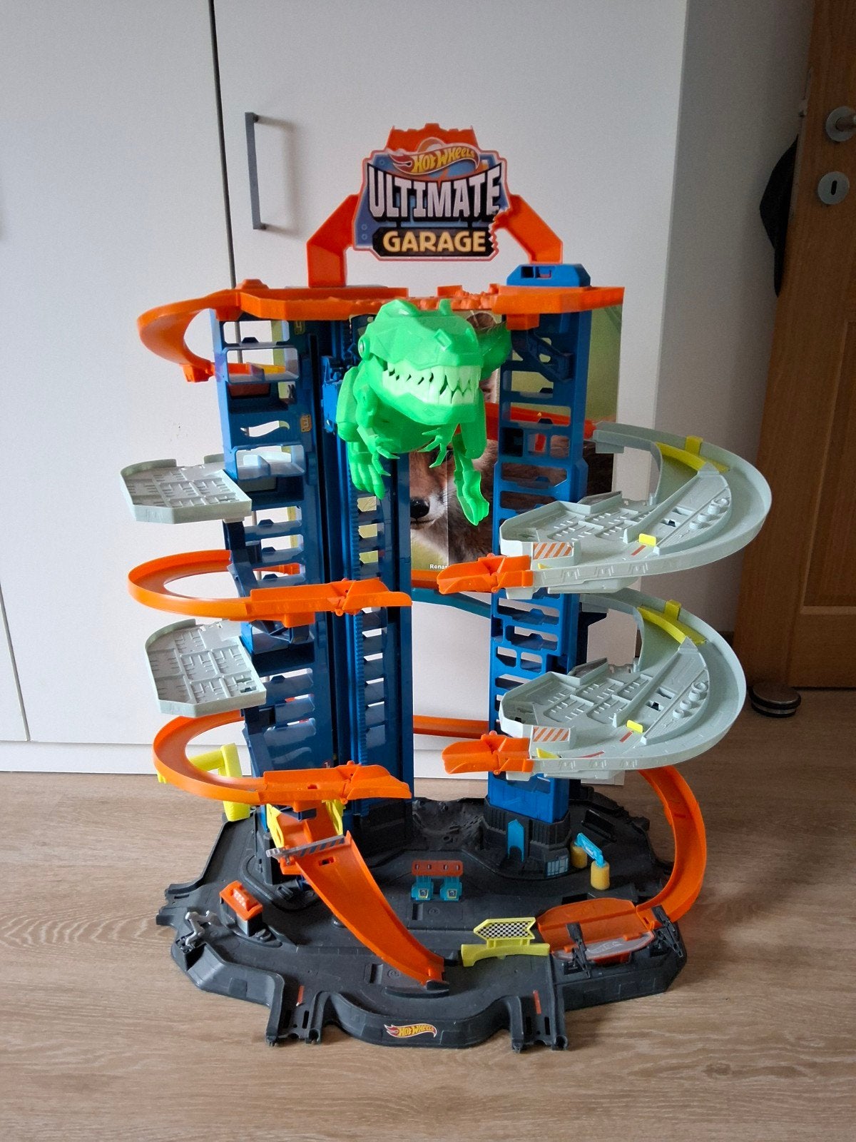Hot Wheels Ultimate Garage T-Rex, Kinderen en Baby's, Speelgoed | Racebanen, Ophalen, Zo goed als nieuw, Racebaan, Hot Wheels