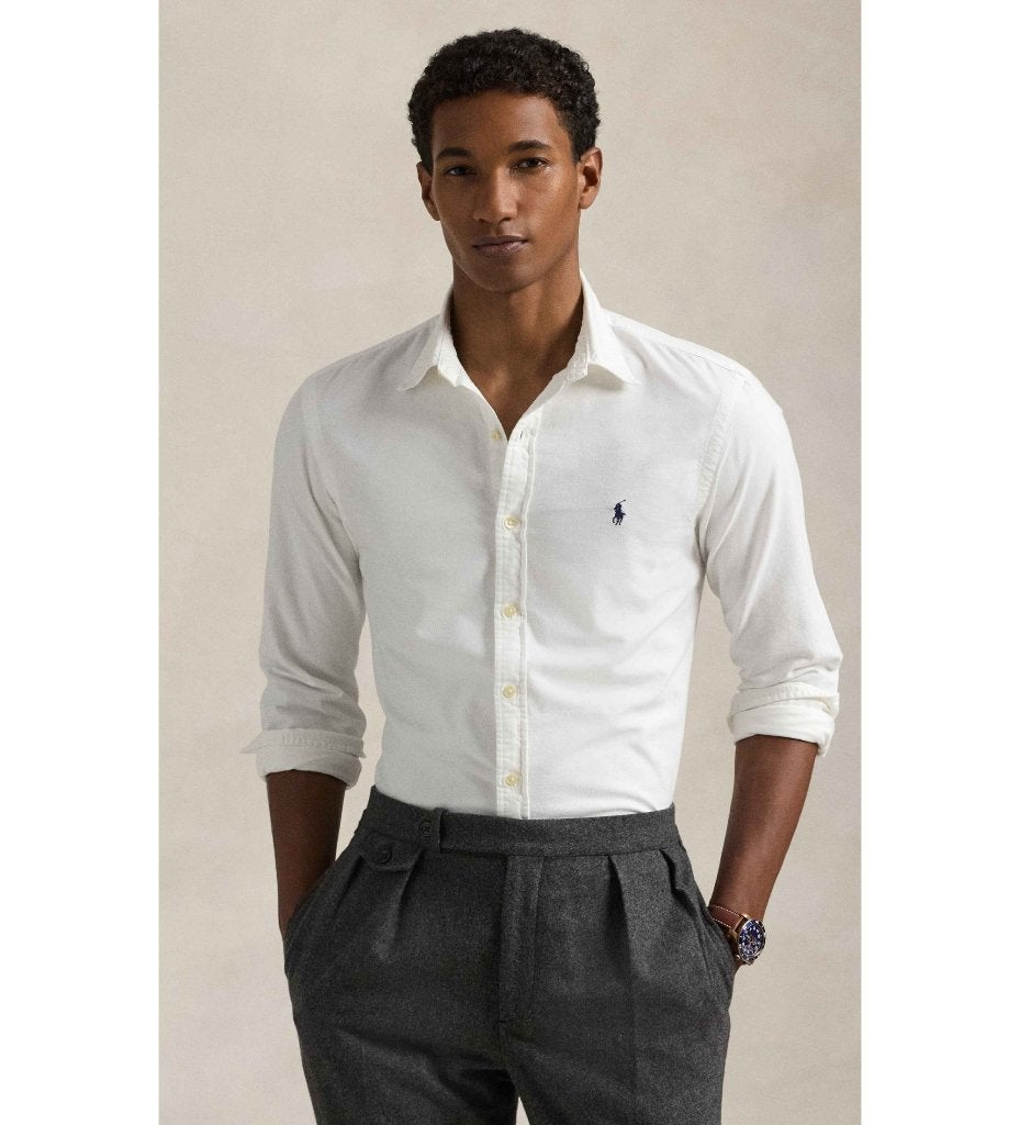 Chemise en lin blanche Ralph  Lauren  Neuf, Vêtements | Hommes, Chemises, Neuf, Tour de cou 41/42 (L), Ralph Lauren, Enlèvement