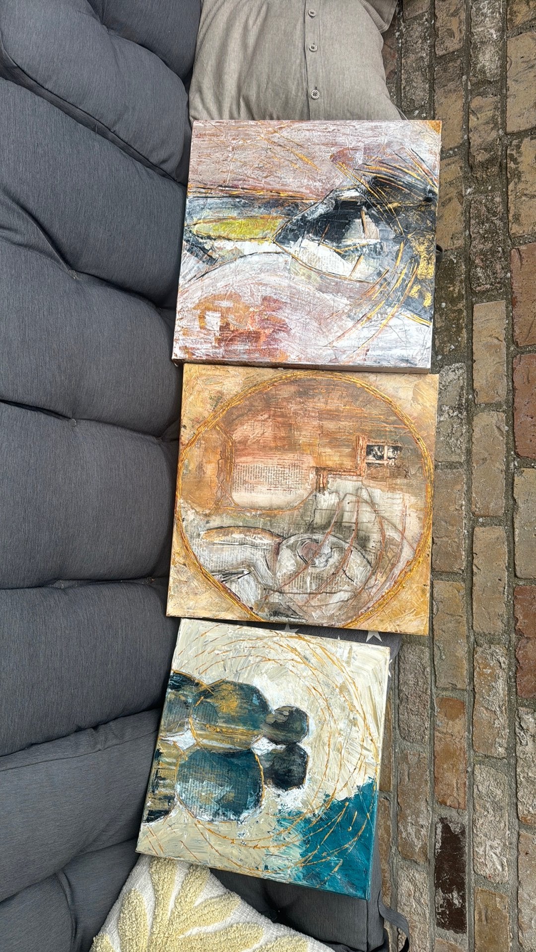3 schilderijen, Ophalen, Zo goed als nieuw