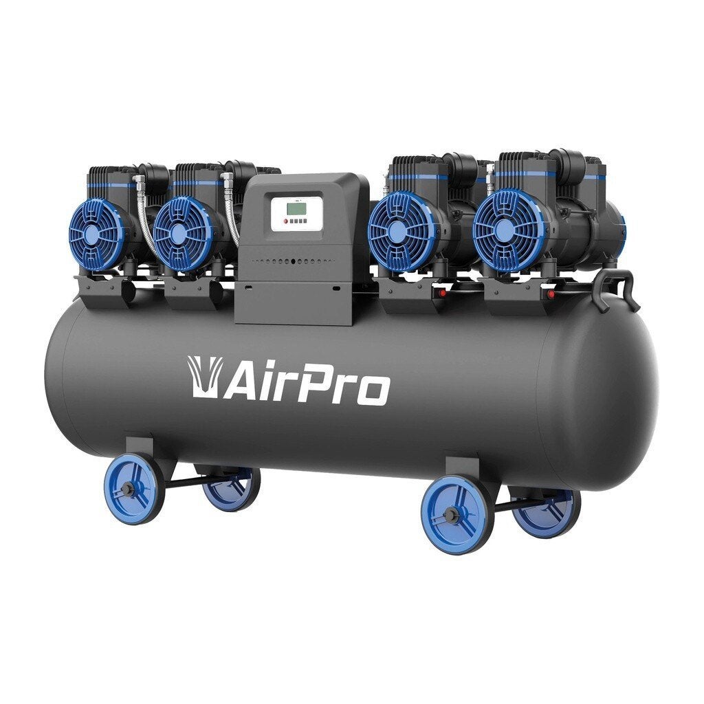 Compressor olievrij 4x2pk 120L tank, Verzenden