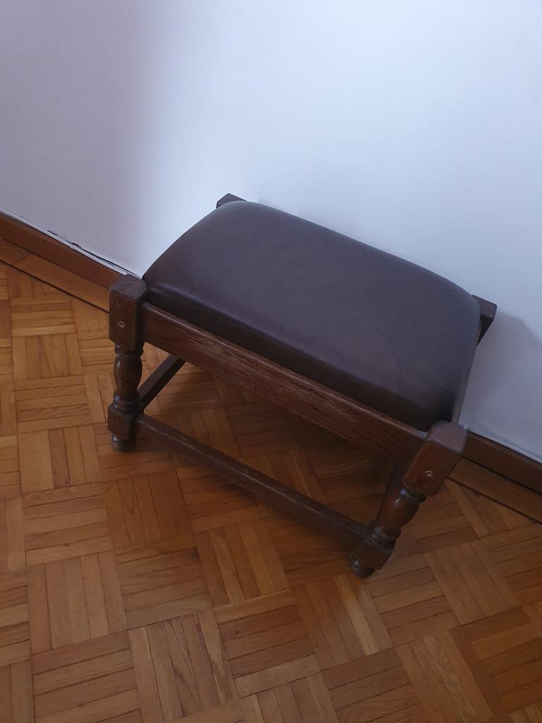 Vintage pouf / ottoman, Maison & Meubles, Enlèvement, Utilisé