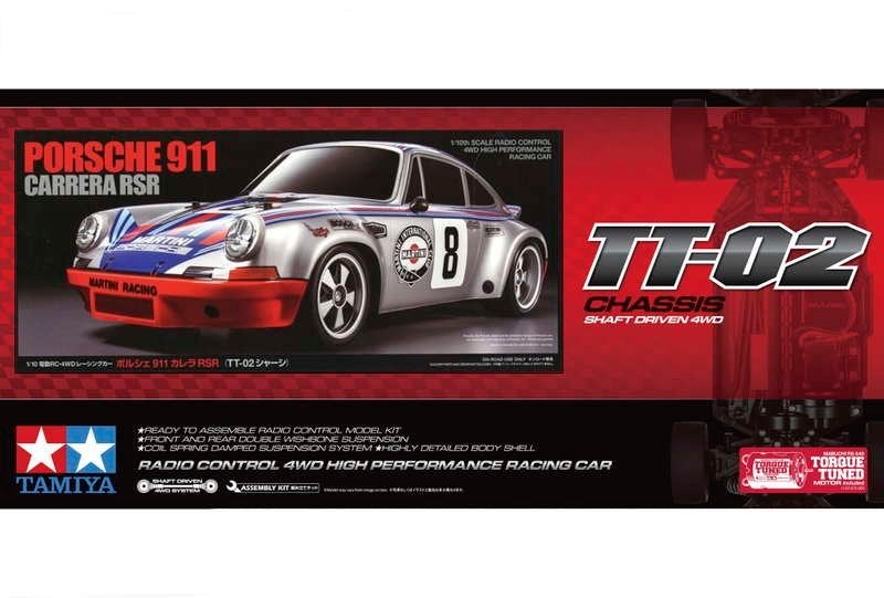 Splinternieuwe dubbele TT02 Tamiya 911 Carrera RSR :, Hobby en Vrije tijd, Modelbouw | Radiografisch | Auto's, Elektro, Nieuw