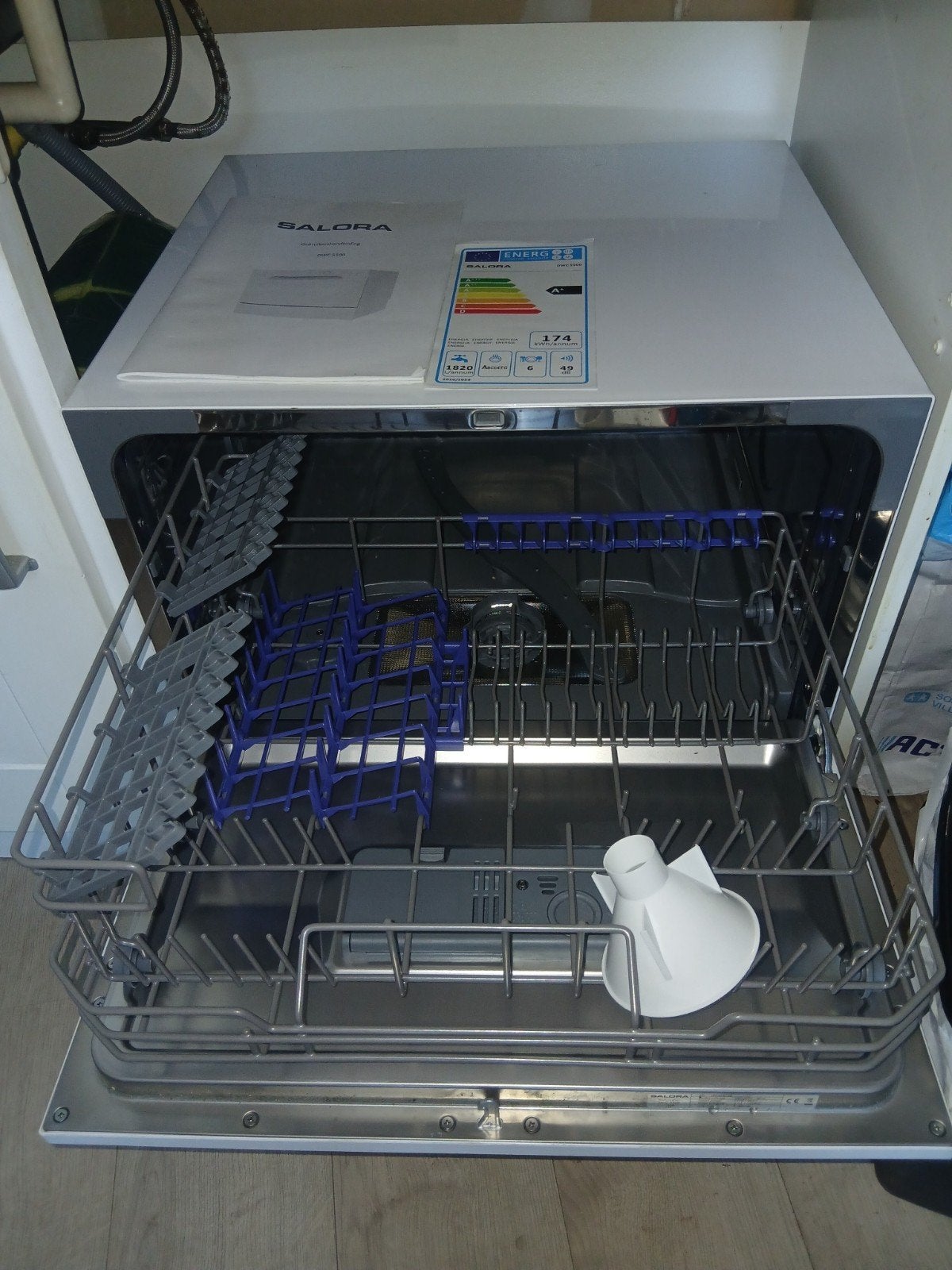 Salora mini vaatwasser, Ophalen, Minder dan 85 cm, Nieuw, Energieklasse A of zuiniger