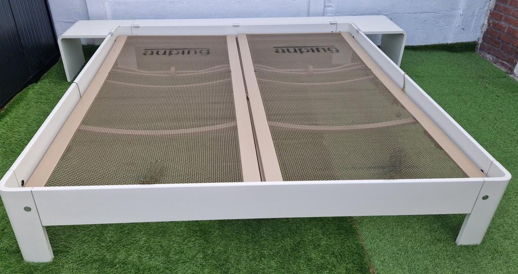 Auping Auronde Bed 180x200cm met Achterelement en Tafeltjes, Ophalen of Verzenden