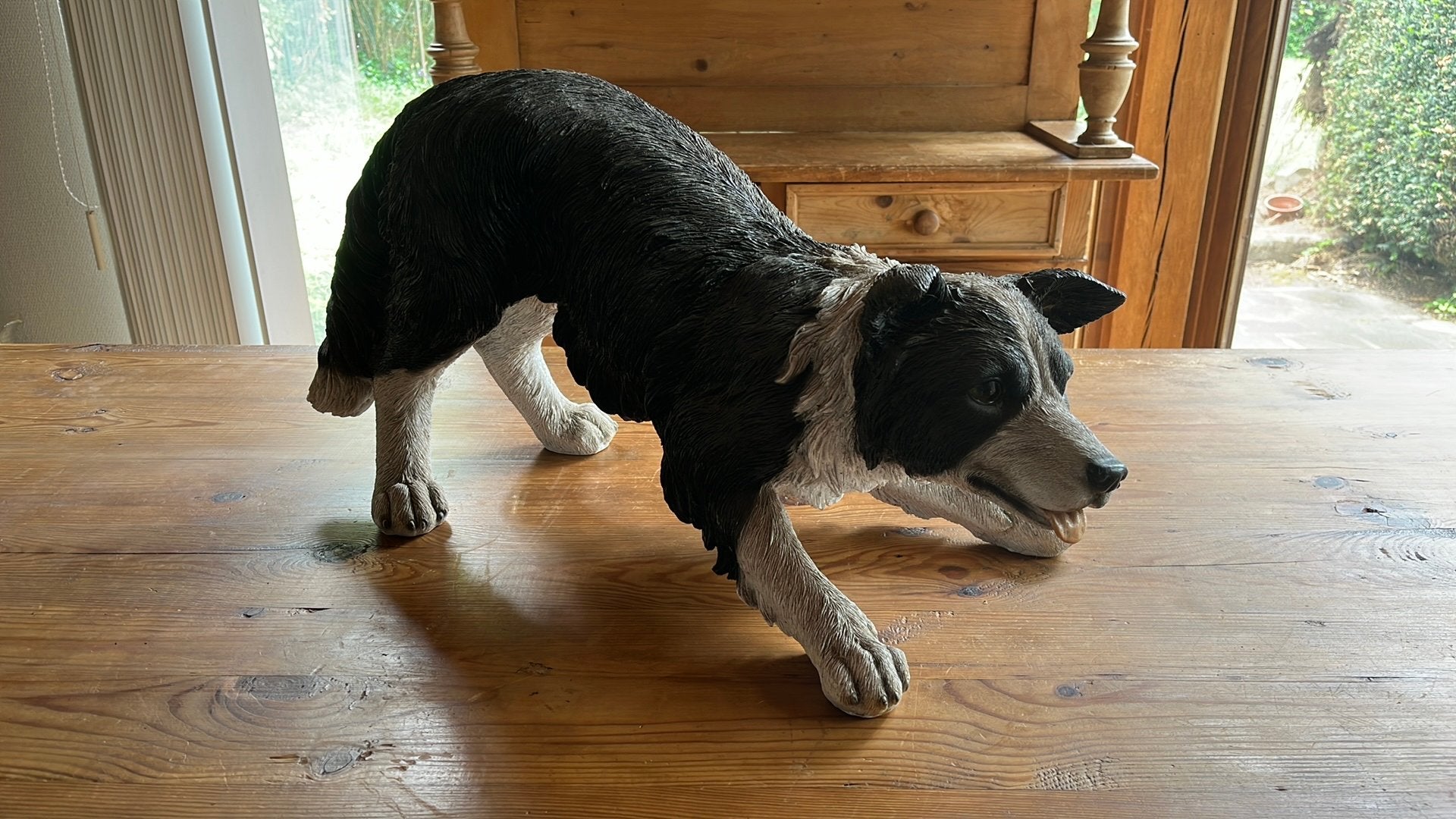 Border Collie Hond Beeld Polyster, Ophalen, Gebruikt, Dier