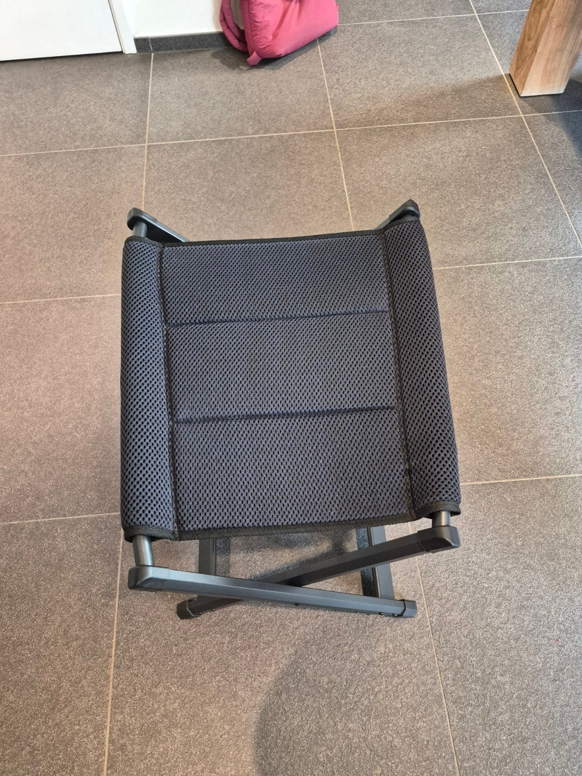 voetenbank blauw, Ophalen of Verzenden, Zo goed als nieuw, Campingstoel