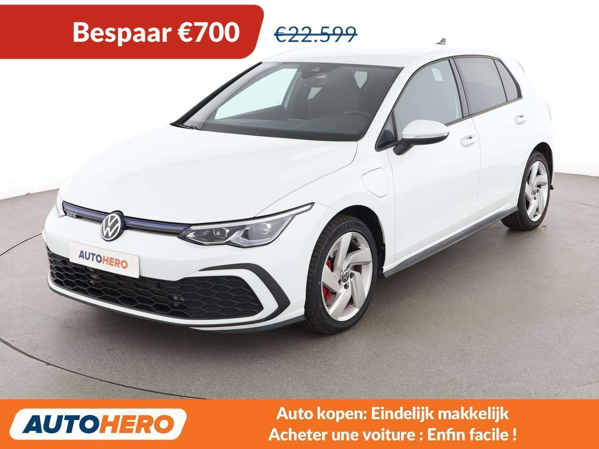 Volkswagen Golf GTE 1.4 GTE (bj 2021, automaat), Auto's, 245 pk, Gebruikt, Bluetooth, Wit