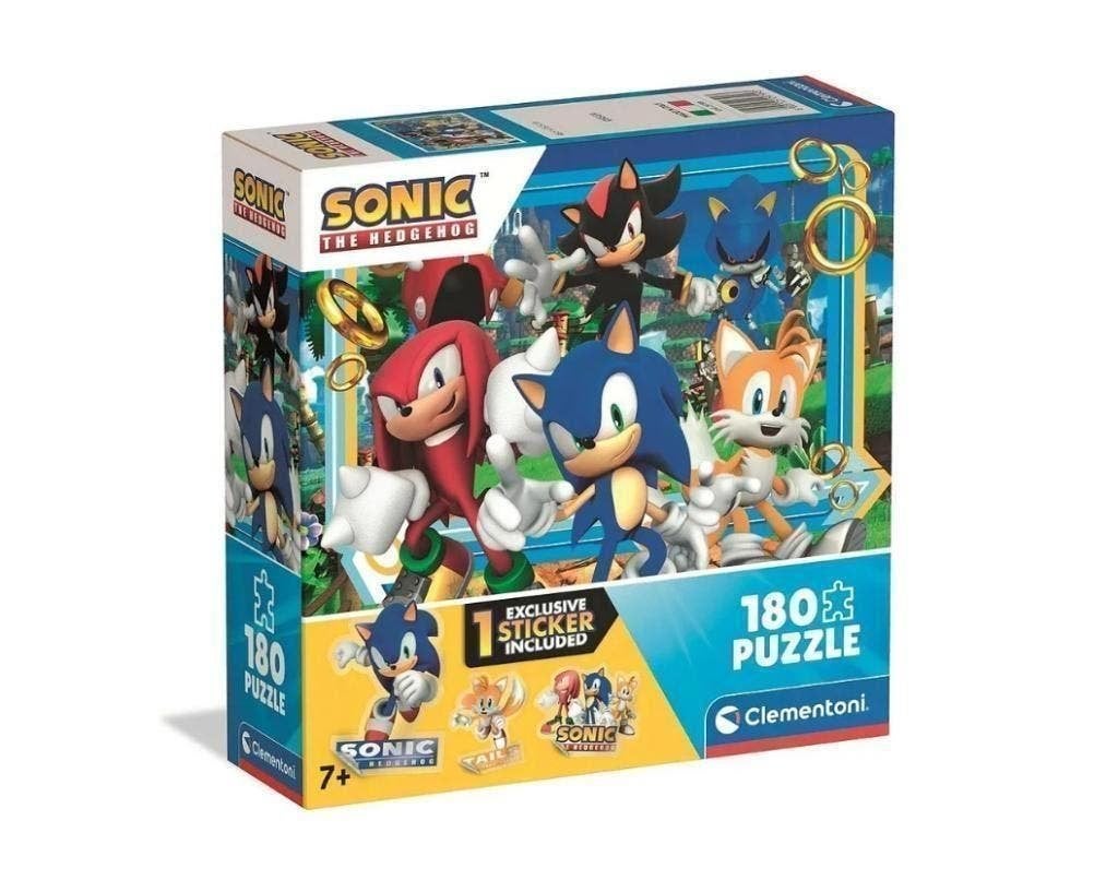 Sonic Puzzel - 180 stukjes - Clementoni (met gratis sticker), Kinderen en Baby's, Ophalen of Verzenden, Meer dan 50 stukjes, Nieuw