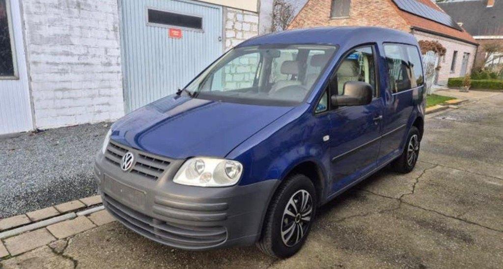 Volkswagen Caddy – 1.4 Benzine Bj 2007 120000km, Auto's, Electronic Stability Program (ESP), Blauw, Bedrijf, Stof