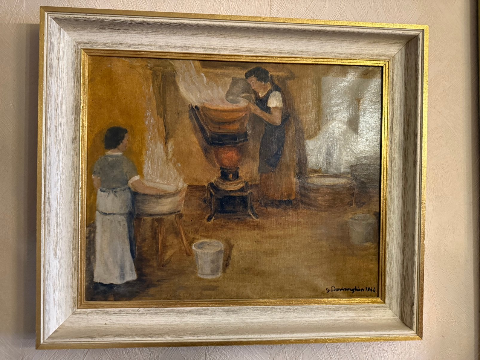 Schilderij te koop Dautrunghien 1946, Antiek en Kunst, Ophalen