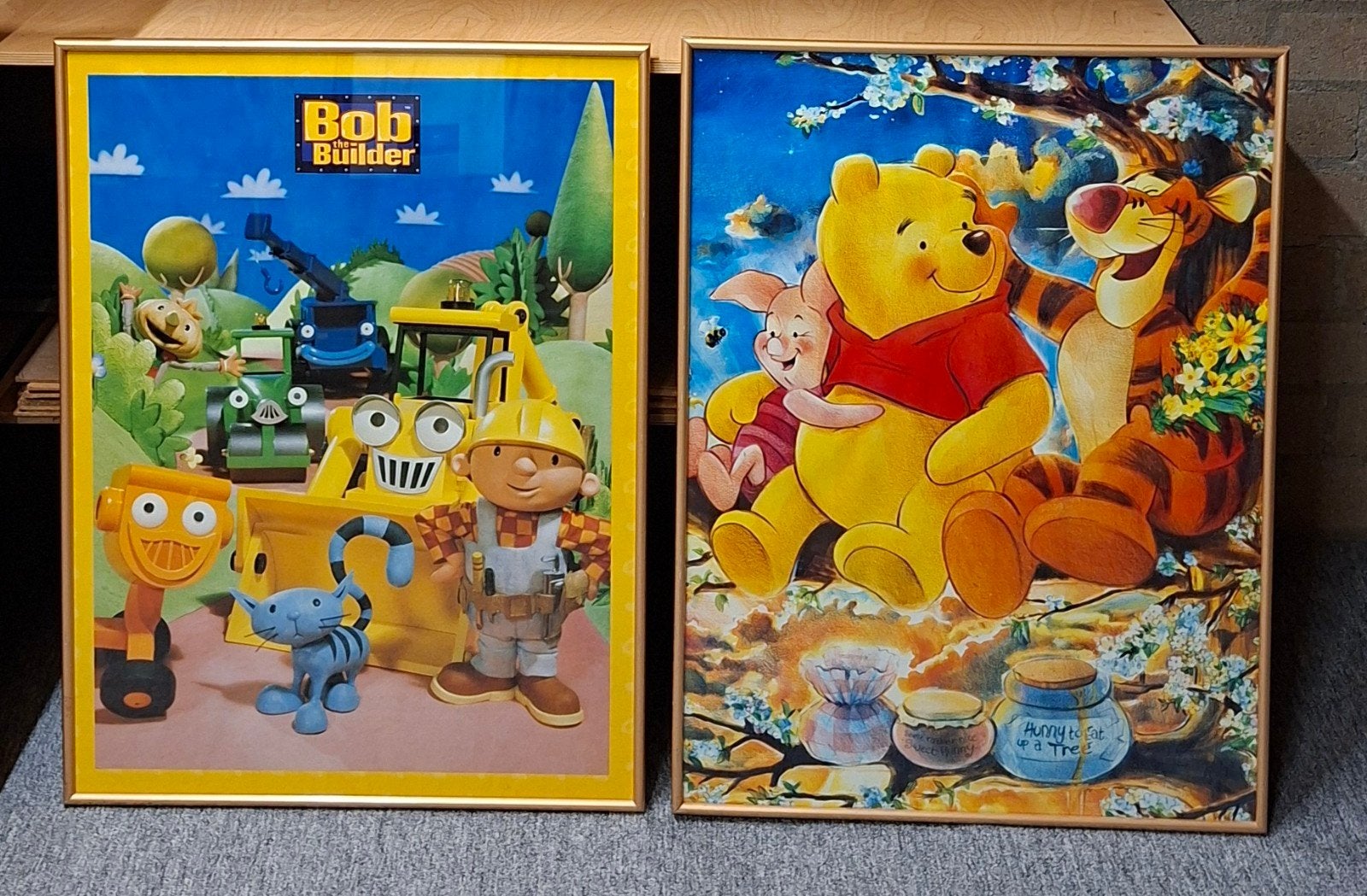 winnie de poeh bob de bouwer posters in schilderij, Ophalen, Met lijst, Deurposter of groter, Rechthoekig Staand