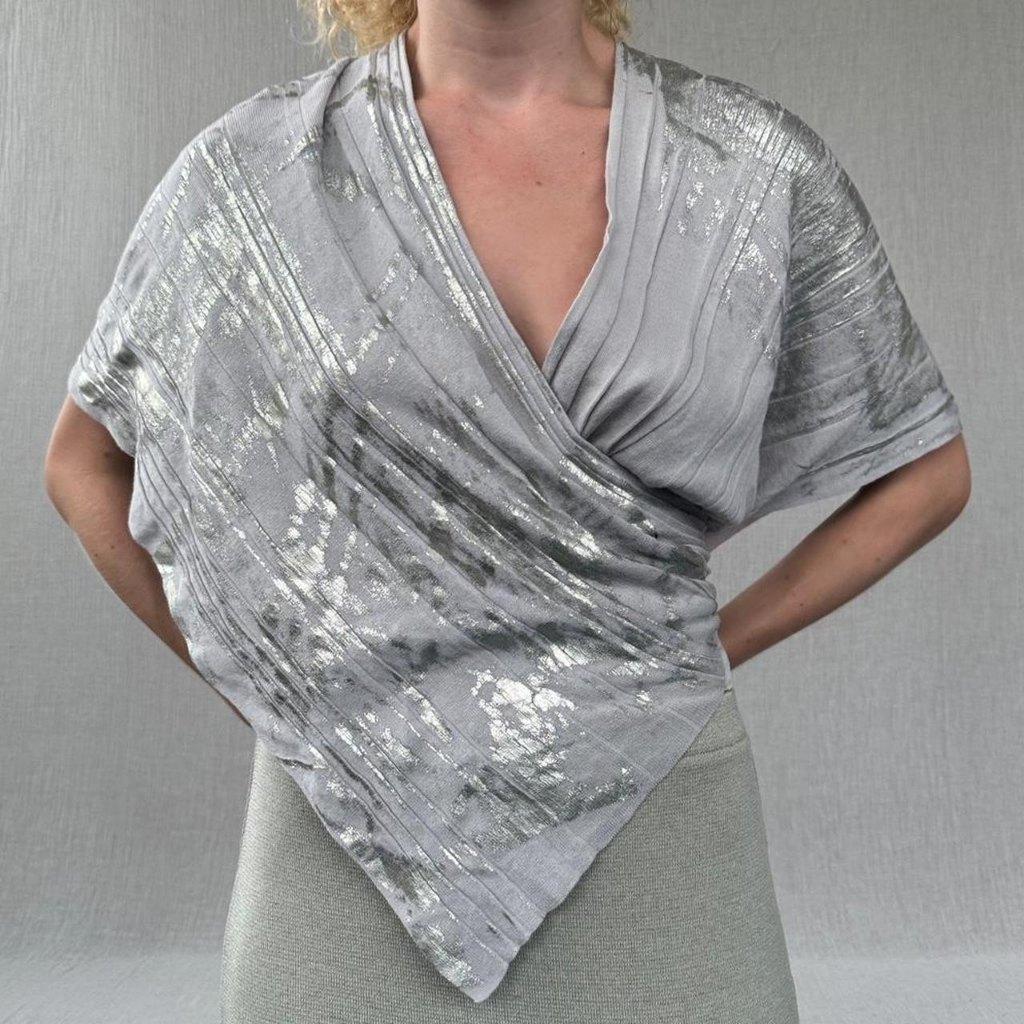 Pull ample asymétrique Sarah Pacini gris et argenté neuf, Sarah pacini, Enlèvement ou Envoi, Neuf, Gris