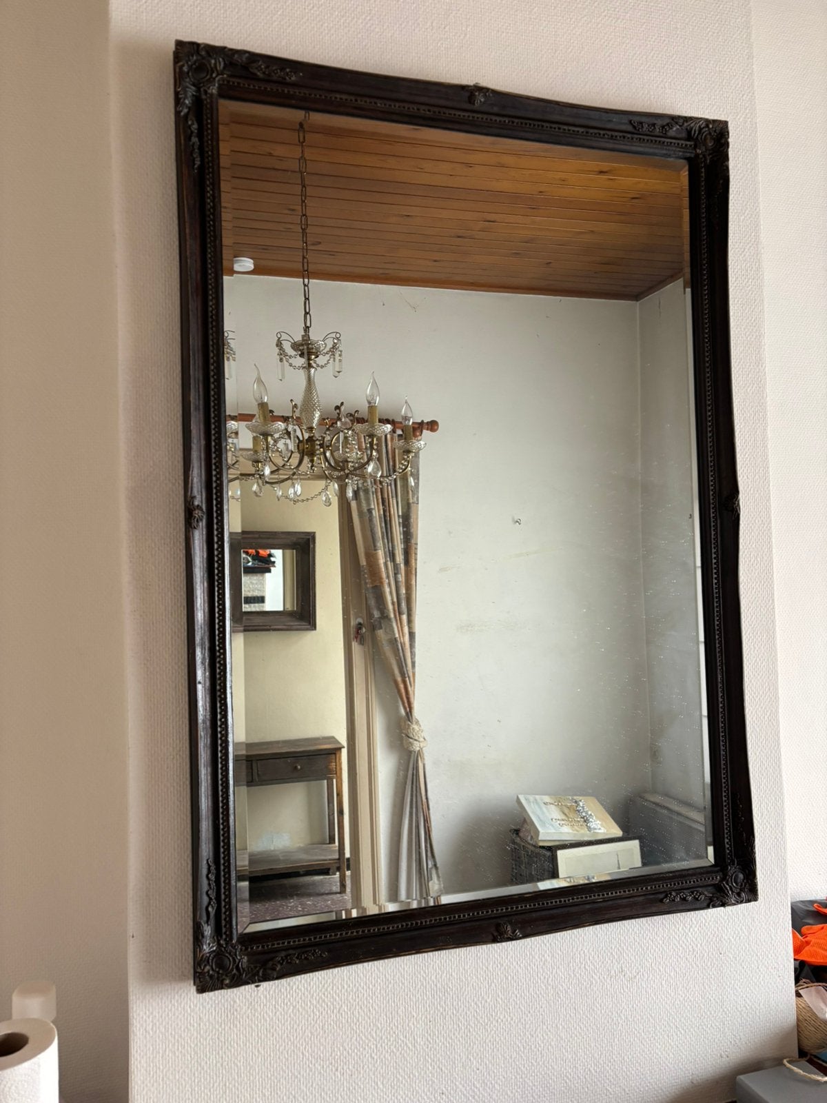 Grote spiegel, Huis en Inrichting, Ophalen, Gebruikt, 100 tot 150 cm, Rechthoekig