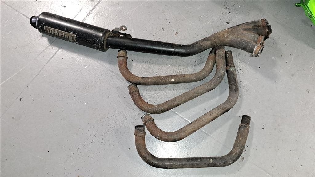 Kawasaki old 6B Z1R uitlaatdemper met bochten imitatie., Enlèvement ou Envoi, Utilisé