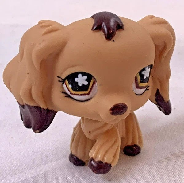 Littlest Pet Shop #575 Cocker Spaniel aux yeux fleuris marro, Envoi, Comme neuf
