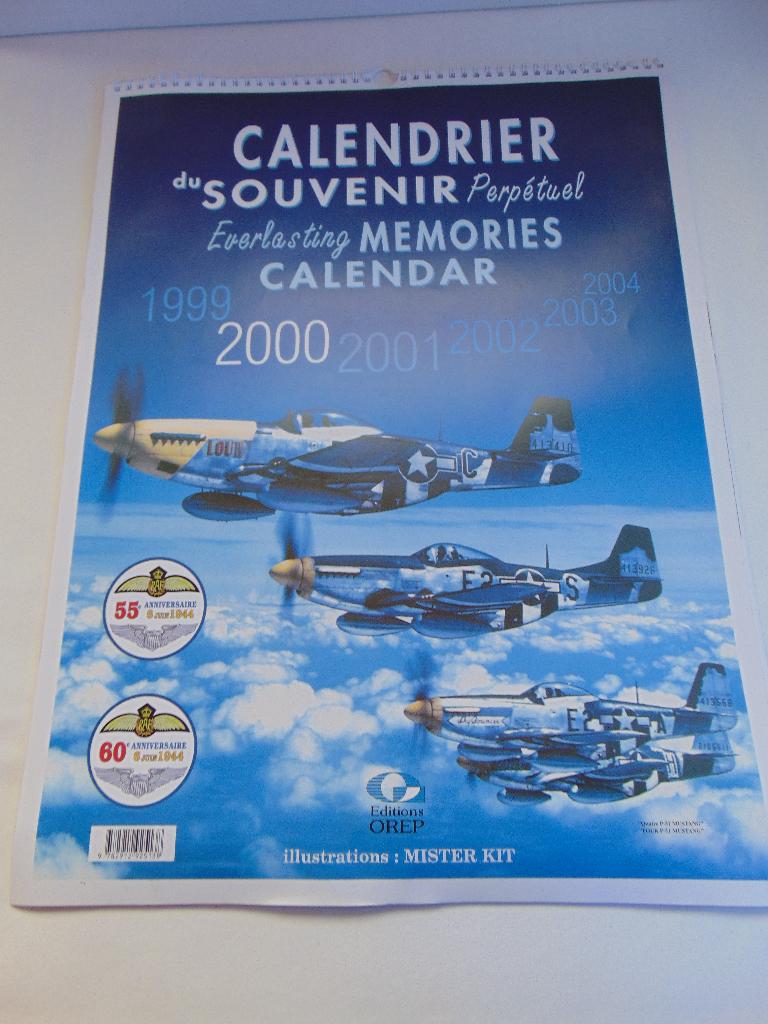 Kalender met beroemde vliegtuigen uit de 2e WO., Verzamelen, Ophalen of Verzenden, Luchtmacht, Overige typen