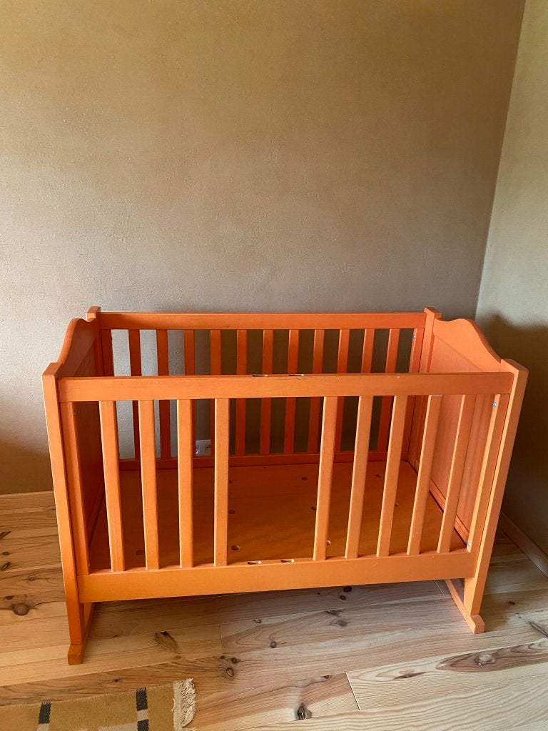 Lit cage bébé enfant (+matelas et couette), Matelas, 70 à 85 cm, Comme neuf, Enlèvement