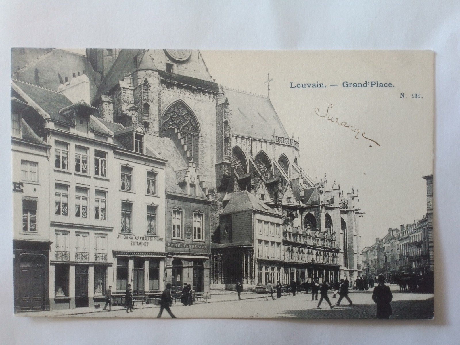 LEUVEN 1906 LOUVAIN GRAND PLACE, Verzamelen, Ophalen of Verzenden, Voor 1920, Gelopen, Vlaams-Brabant