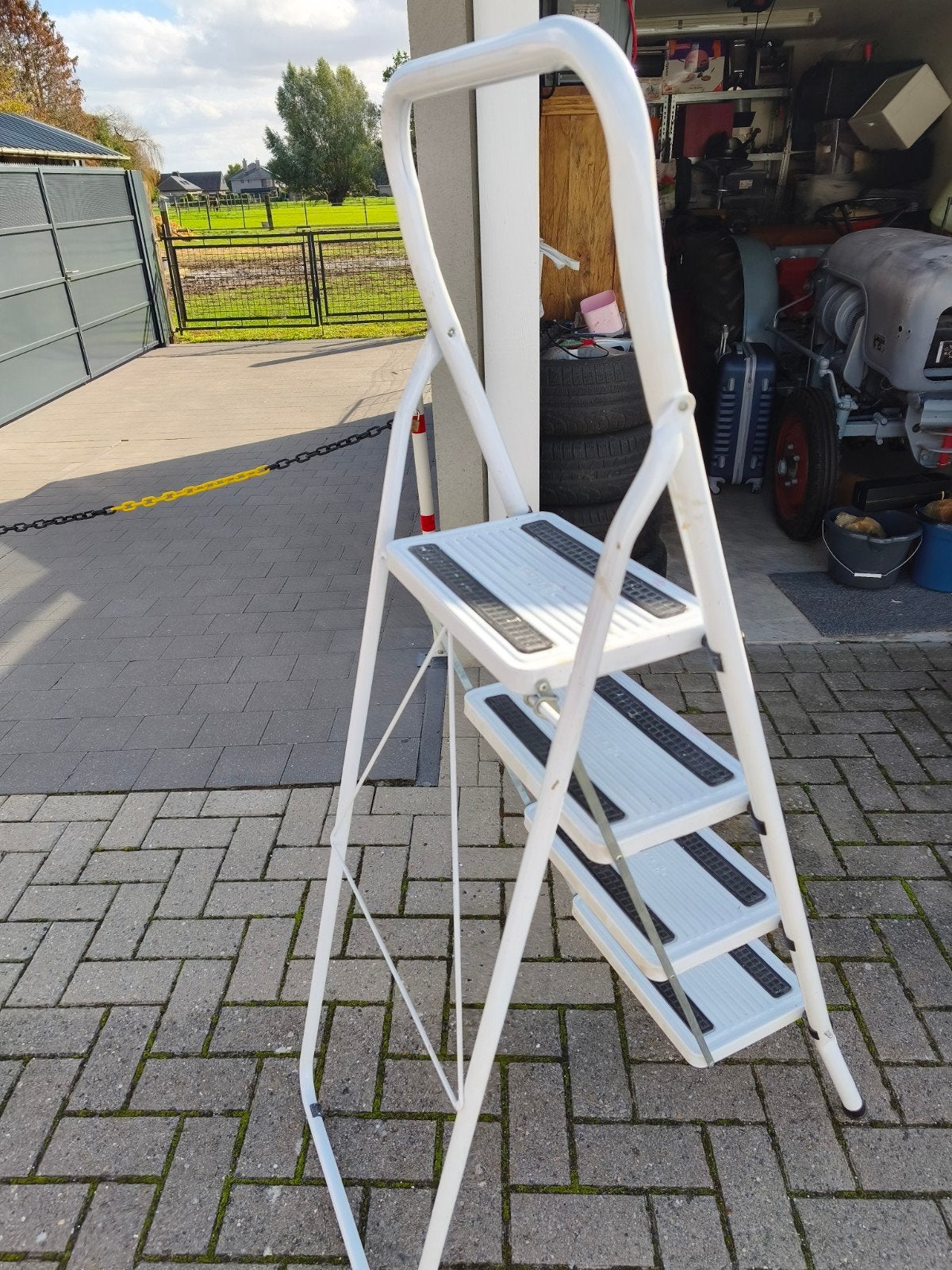 trapladder the 4 steps, Doe-het-zelf en Bouw, Ophalen, Zo goed als nieuw, Ladder, Opvouwbaar of Inschuifbaar
