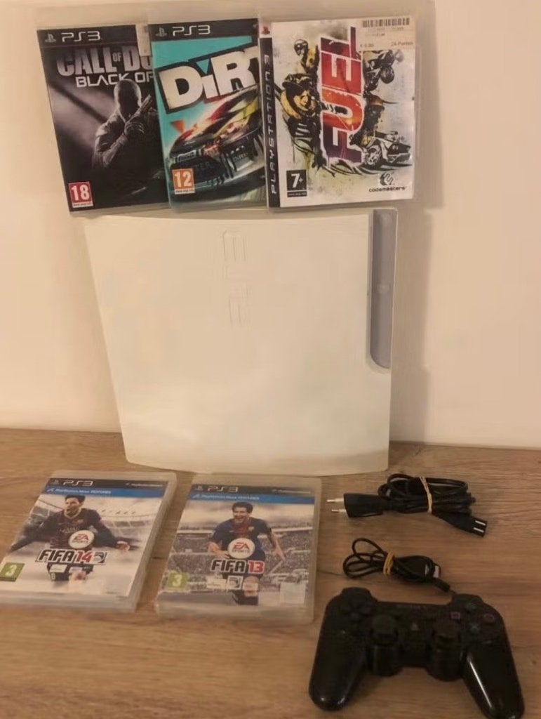 PS3 Slim CECH-3004B 320 Go avec tous les accessoires, Consoles de jeu & Jeux vidéo, Enlèvement ou Envoi, Avec 1 manette, 320 GB
