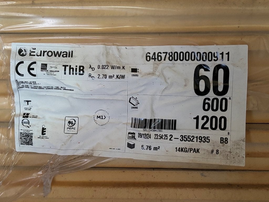 Spouwmuurisolatie, Doe-het-zelf en Bouw, Isolatie en Afdichting, Ophalen, 4 tot 8 cm, Nieuw, Hardschuim (Pir)
