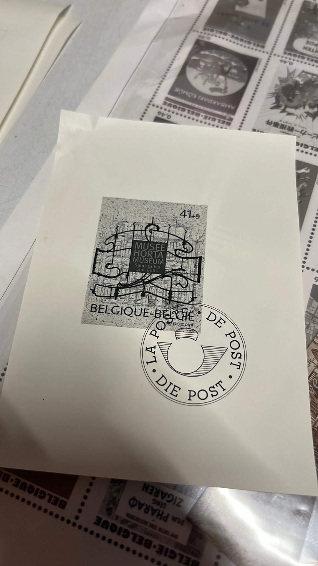 Postzegelvel Belgie, Verzenden