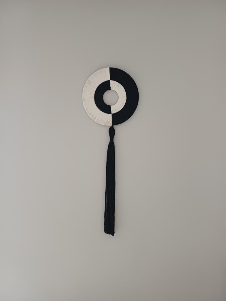 Modern macramé., Zwart, 105 cm, Textiel, Ophalen of Verzenden