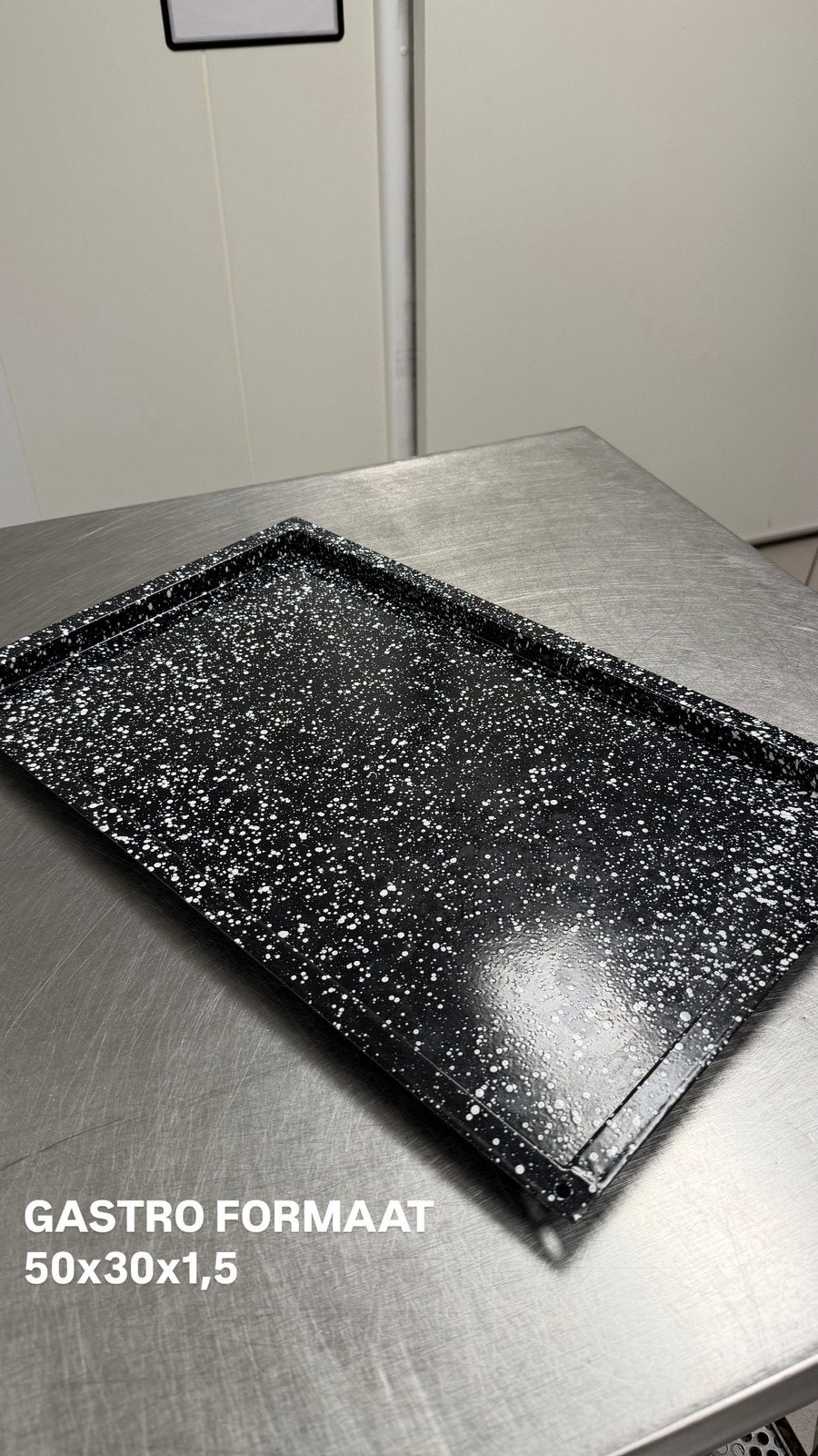 Geëmailleerde bakplaten horeca / bakkerij – Diverse formaten, Ophalen, Zo goed als nieuw, Emaille, Overige merken