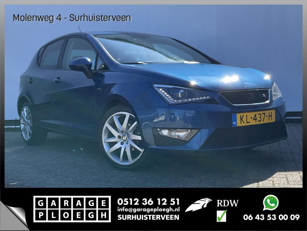Seat Ibiza 1.4 TDI FR Connect Nav/Cruise Stoelverw Pdc Clima, Blauw, Ibiza, Onderhoudsboekje, 95 g/km