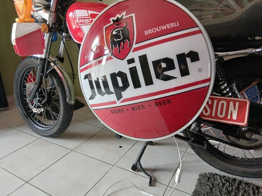 lichtreclame , jupiler pils , geen oplichters hier aub, Verzamelen, Merken en Reclamevoorwerpen, Ophalen, Zo goed als nieuw, Lichtbak of (neon) lamp