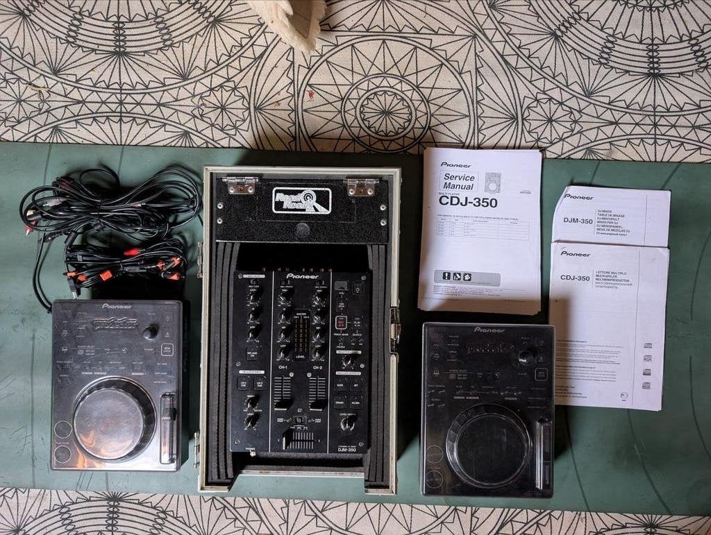 Pioneer DJ-set – 2x CDJ-350 + DJM-350 + flightcase, Muziek en Instrumenten, Ophalen, Gebruikt, Dj-set, Pioneer