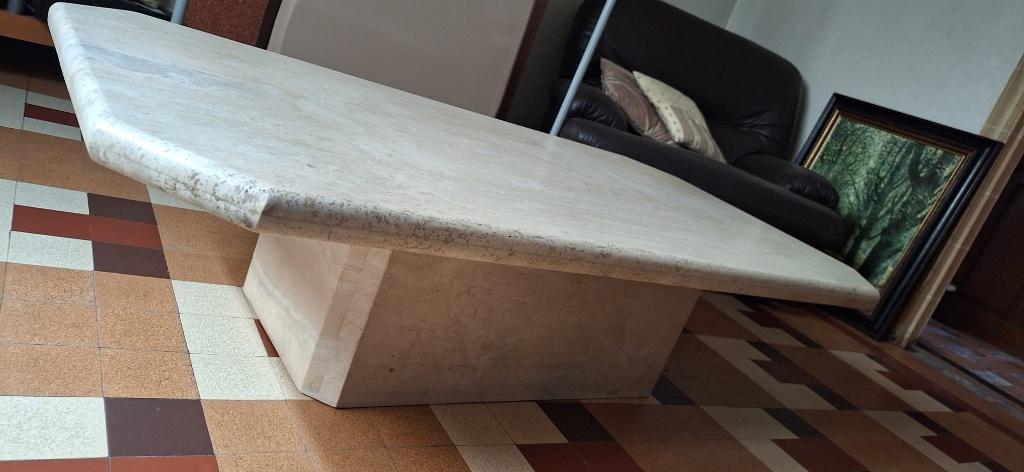 Salontafel travertin, Ophalen, Overige materialen, Gebruikt, 100 tot 150 cm