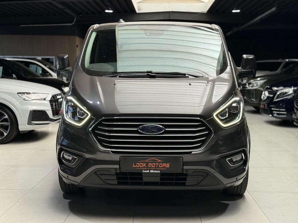Ford Tourneo Custom 2.0 TDCI L1H1 TITANIUM 8 PLACES CUIR GPS, Auto's, Ford, Gebruikt, 4 cilinders, Leder, Bedrijf
