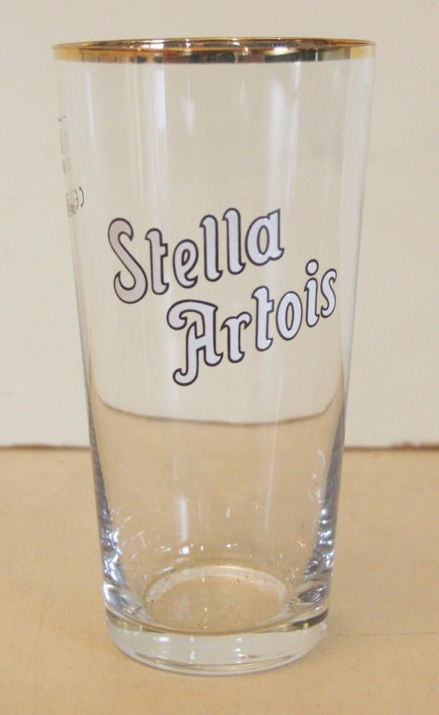Stella Artois Boerkes 25cl / Emaille Logo & Gouden Randje, Verzamelen, Ophalen of Verzenden, Nieuw, Bierglas
