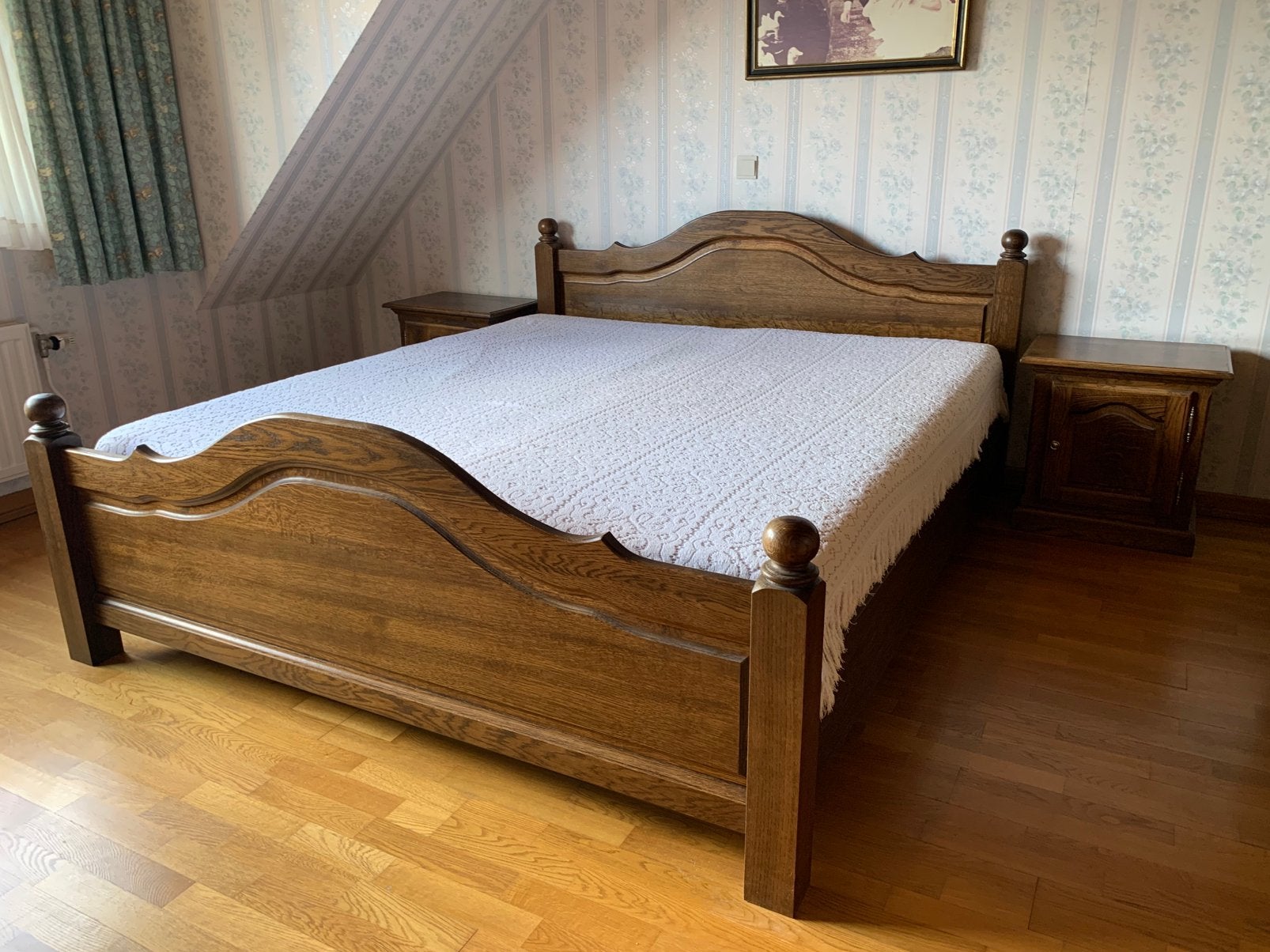 Chambre complète en chêne massif, Enlèvement, Comme neuf