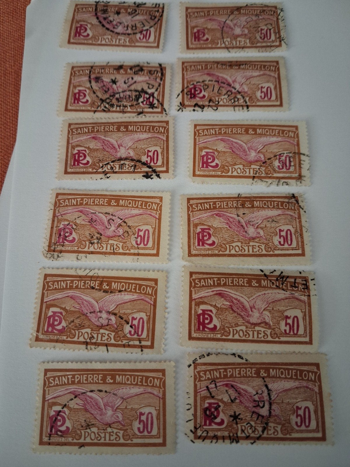 1909- 1917 Timbres  Saint-Pierre et Miquelon, Enlèvement ou Envoi