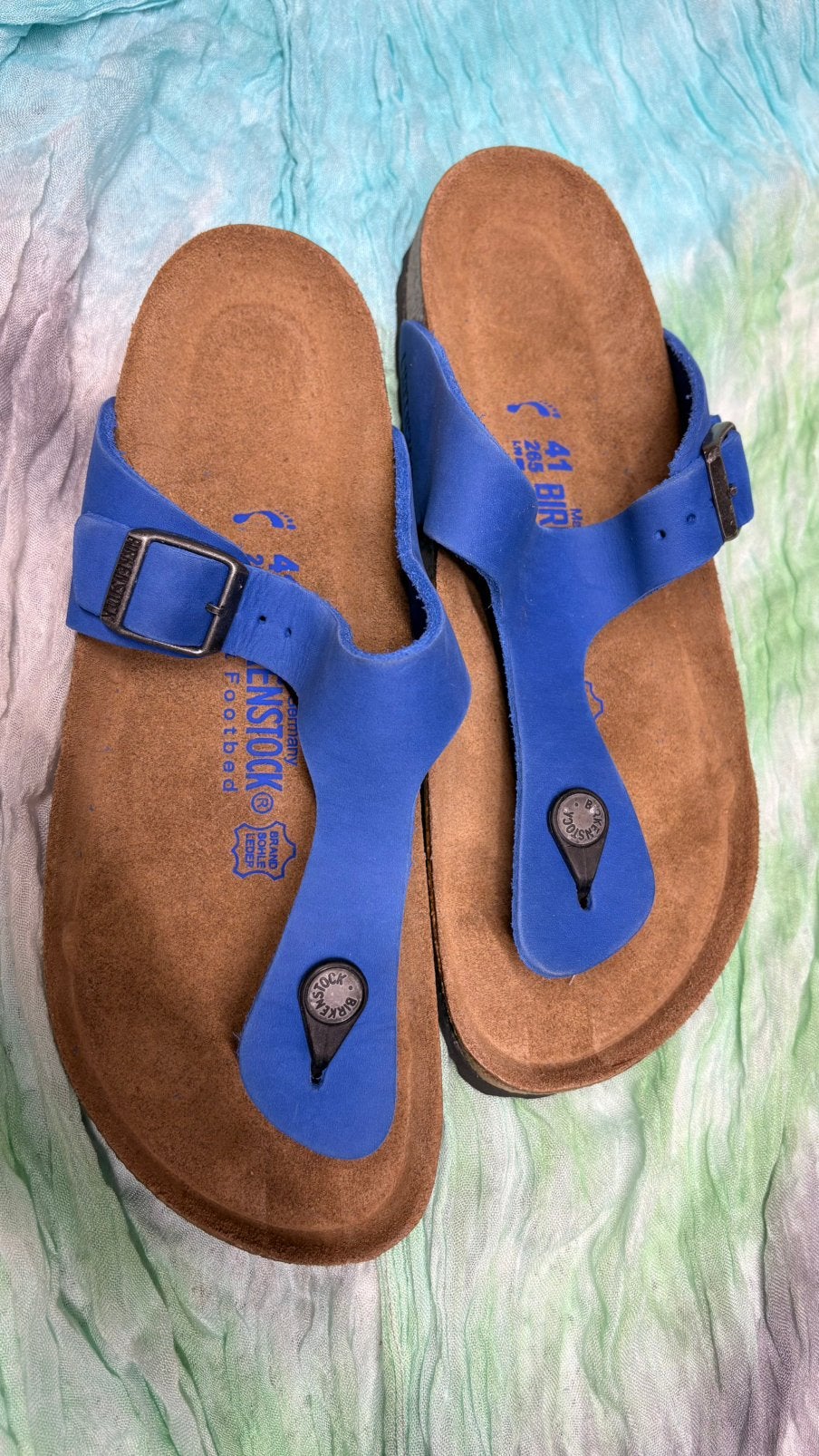 Birkenstock, Slippers, Blauw, Nieuw, Ophalen of Verzenden