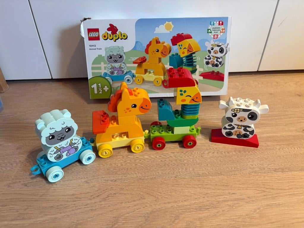DUPLO 10412 Dierentrein, Ophalen, Zo goed als nieuw, Complete set, Duplo