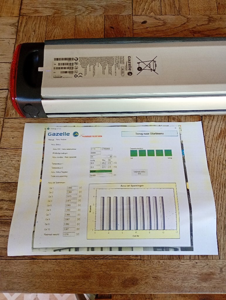fietsbatterij gazelle, Fietsen en Brommers, Fietsaccessoires | Fietsaccu's, Ophalen, Zo goed als nieuw