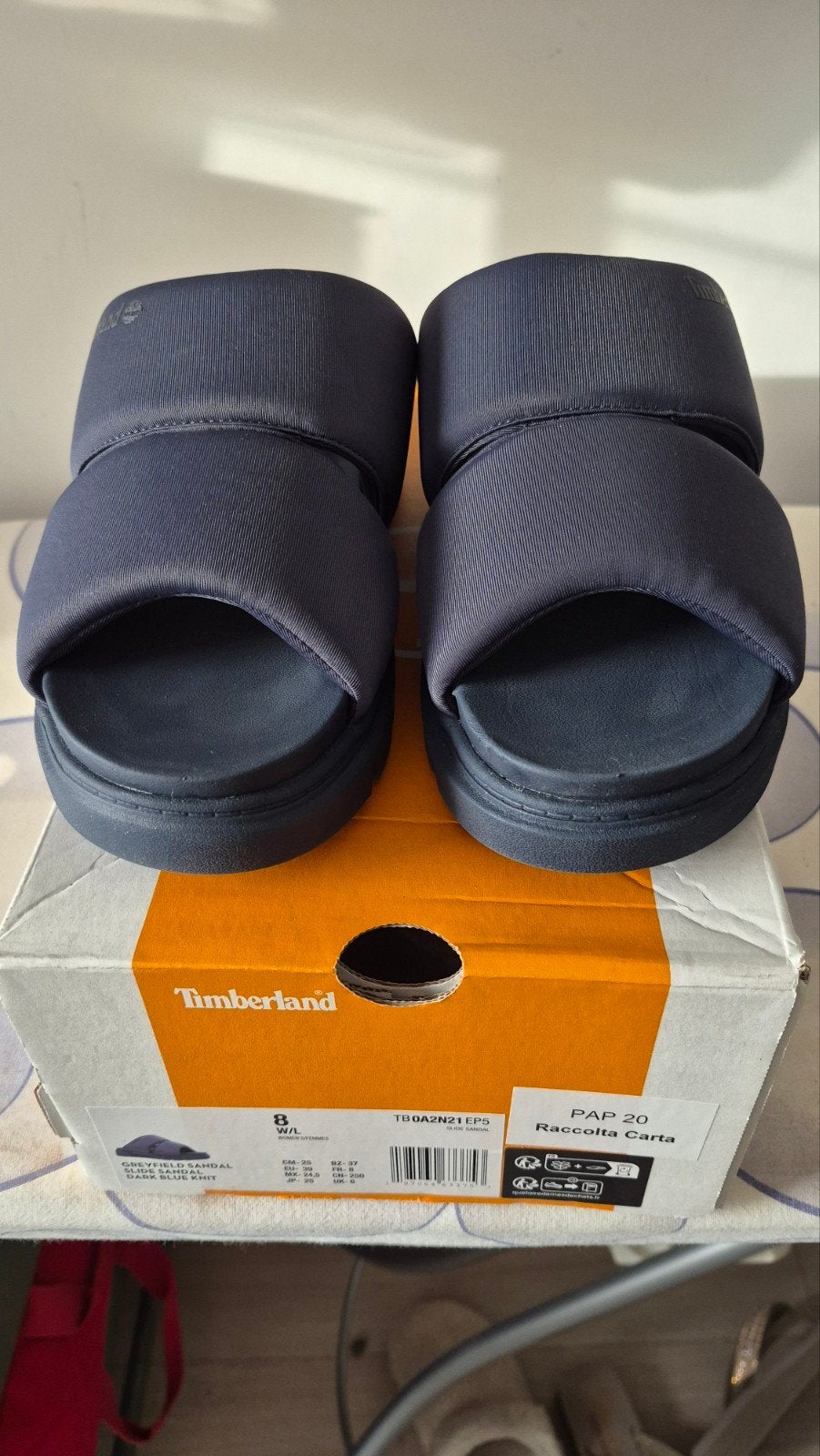 Tongs Timberland Greyfield Slide taille 39, Bleu, Sandales de bain, Timberland, Enlèvement