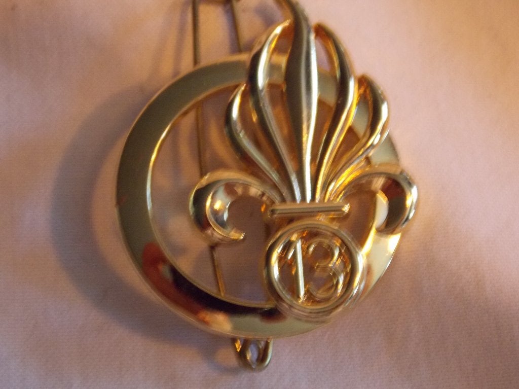 Franse legion etrangere baret kenteken (E), Verzamelen, Ophalen of Verzenden, Landmacht, Embleem of Badge