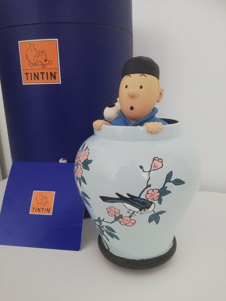 Beeldje van Kuifje, de potiche 16cm, Verzamelen, Ophalen of Verzenden, Kuifje, Zo goed als nieuw