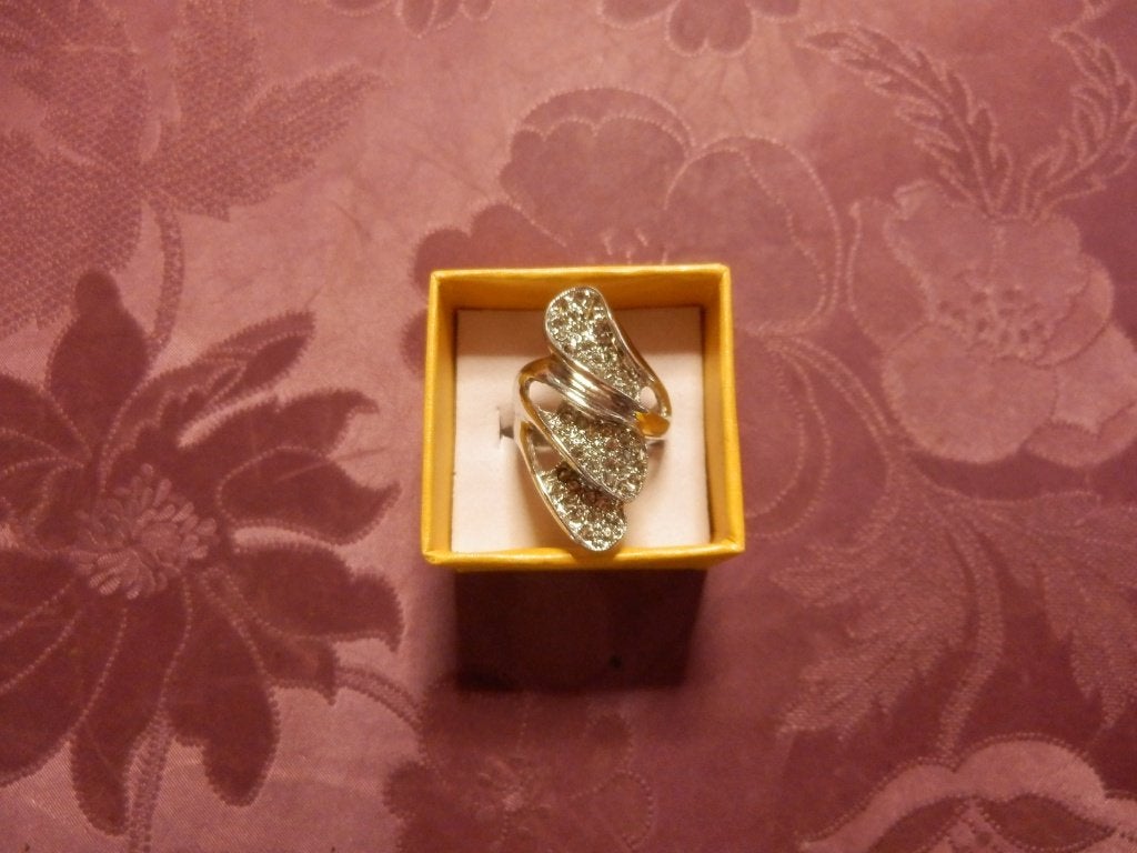 (1) - bague argentée femme fantaisie, Bijoux, Sacs & Beauté, Bagues, Enlèvement ou Envoi, 18 à 19, Comme neuf, Argent