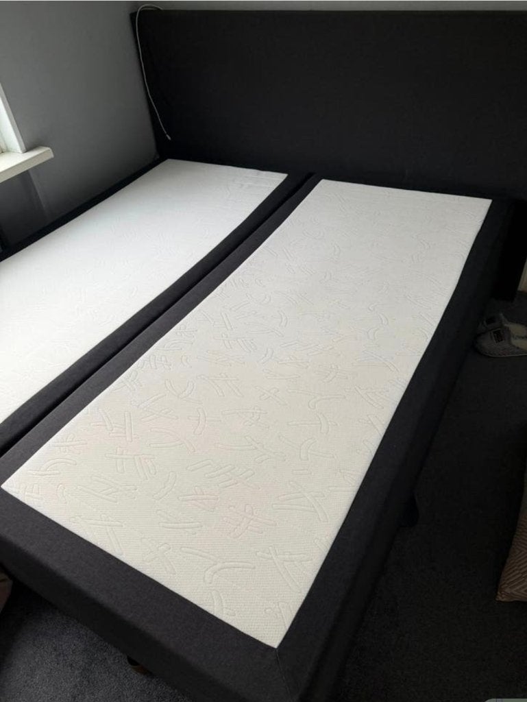 Bezorging is mogelijk 180x200 inzgs complete boxspring bed, Tweepersoons, Ophalen of Verzenden, Zo goed als nieuw, 180 cm