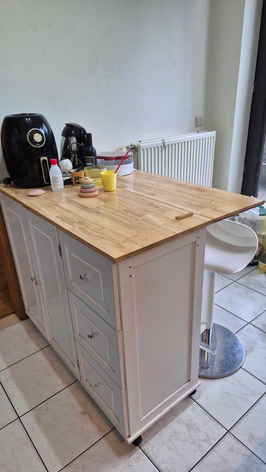 Îlot de cuisine sur roulettes, Enlèvement