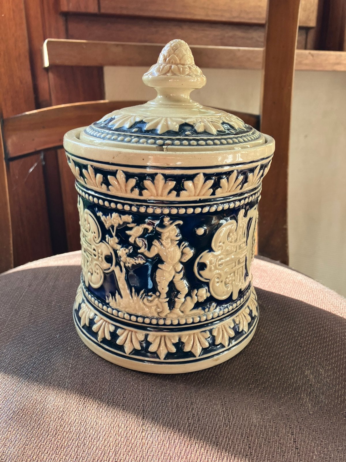 Pot bleu et blanc porcelaine, Antiquités & Art, Enlèvement